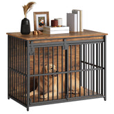 HOOBRO dog crate furniture 36inch kennel with chew-resistant construction for longevity.