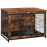 HOOBRO dog crate furniture end table front view for stylish pet housing.