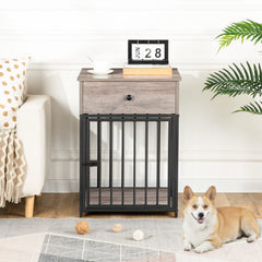 HOOBRO dog crate furniture side table design blends with room decor.