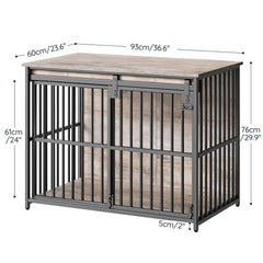 HOOBRO dog kennel doubles as an end table with roomy top surface.