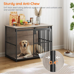 HOOBRO chew-resistant frame provides sturdy confinement for playful small to medium dogs.