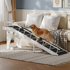 HOOBRO dog ramp safety rails visible for fall prevention and support