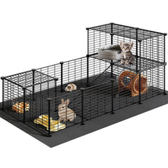 HOOBRO guinea pig cage with waterproof mat creates a clean, comfortable habitat