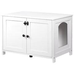HOOBRO Litter Box Enclosure front view showing hidden litter solution and clean lines