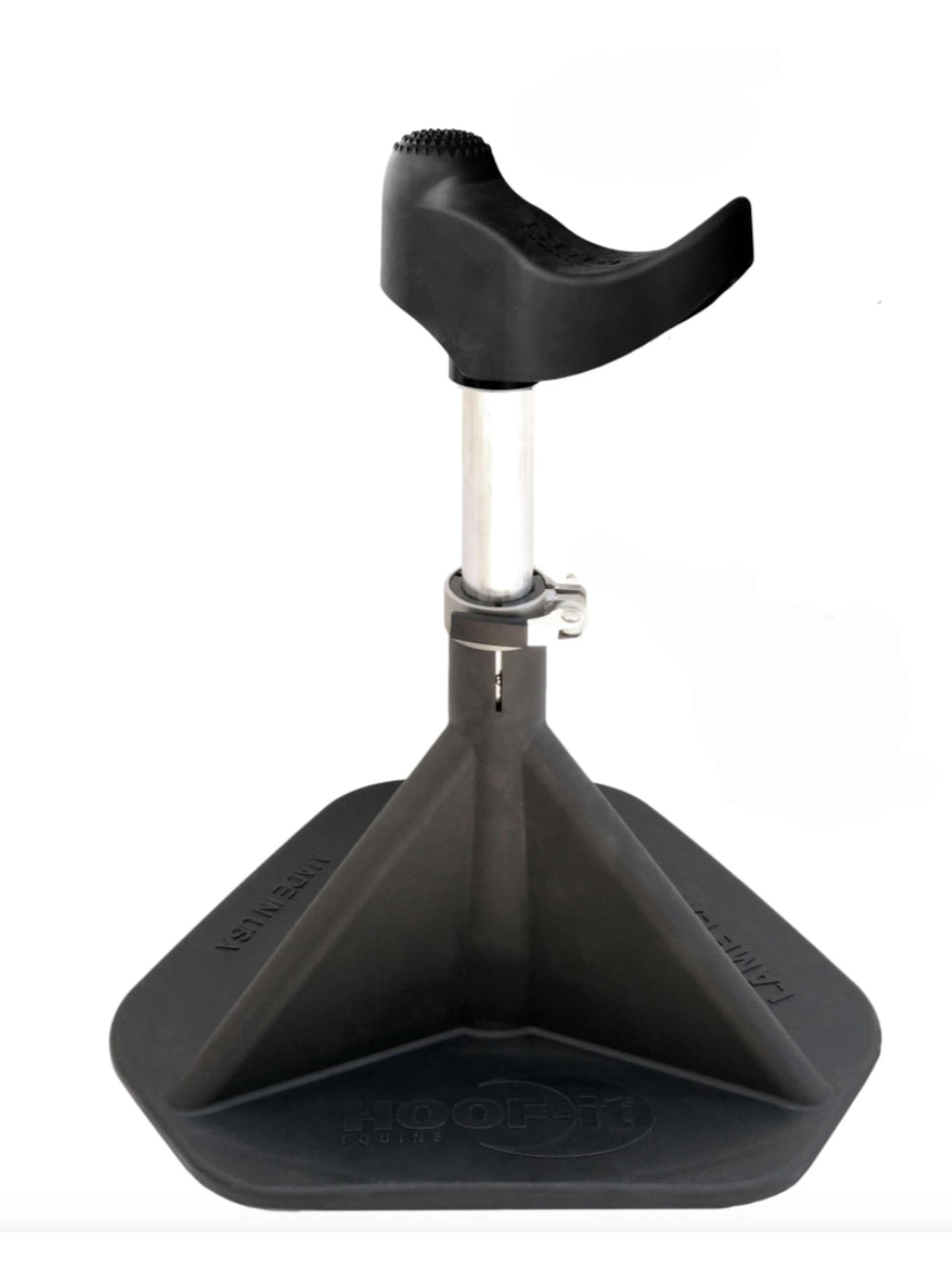 HOOF-IT Blacksmith Hoof Stand base offers stable support for confident hoof work