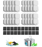 HOOISE cat water fountain filter replacement pack front view supports steady hydration.