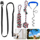 HOPET Bungee Tug Toy mounted on door for interactive tug play.