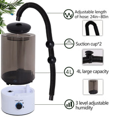 Hoqqf extended hose assembly for flexible terrarium placement