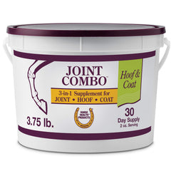 Horse Health Joint Combo bucket 3-75lb showing convenient 3-in-1 care for joints