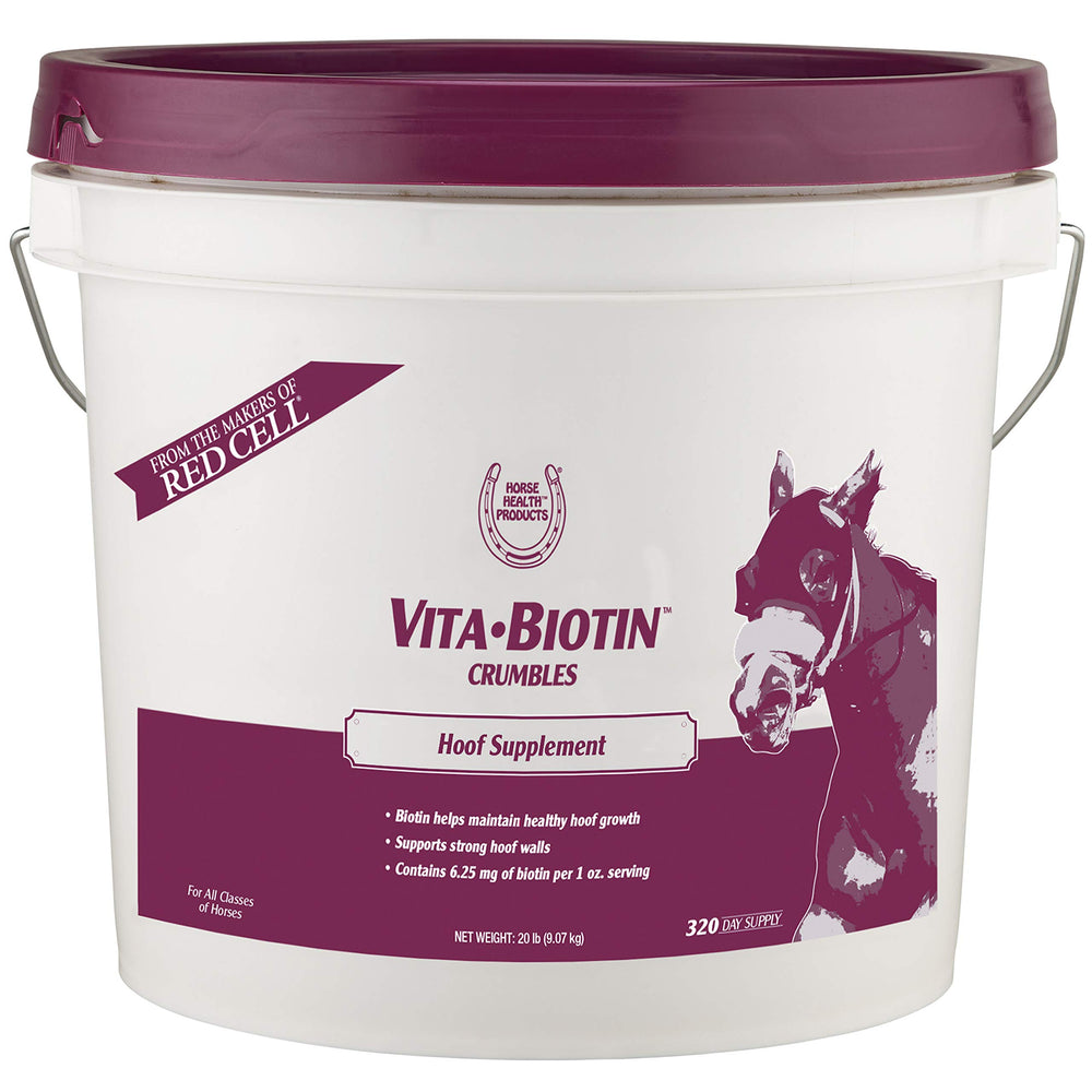 Horse Health Vita Biotin Crumbles promote hoof growth and strong walls.