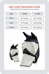 HORZE Fly Mask with ears protects ear area while maintaining comfort.