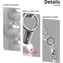 Hosiwei Chunky Pearl Dog Necklace designed for large breed compatibility