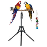 HOSUKKO adjustable bird perch stand 16-62 inches for versatile training and play.