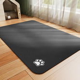 HotLive dog food mat with absorbent surface capturing spills