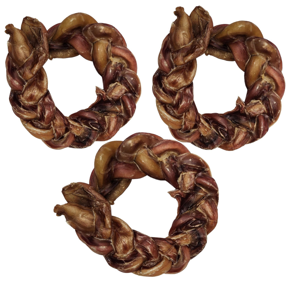 Hotspot Pets braided bully ring pack: durable chew to keep dogs entertained