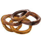 Hotspot Pets Bully Stick Rings 4-inch pack, durable chew for daily play and dental support.