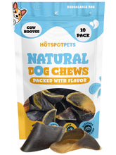 Hotspot Pets full-size cow hooves for dogs, a long-lasting chew option.