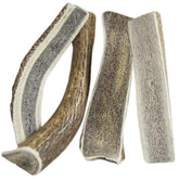 Hotspot Pets premium split elk antlers for large dogs, 7 inch long-lasting chews in a 4-pack.