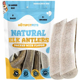 Hotspot Pets split elk antlers for large dogs—durable chew that lasts.