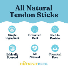 Hotspot Pets USDA Gambrol beef tendons in a 1 lb bag for dogs