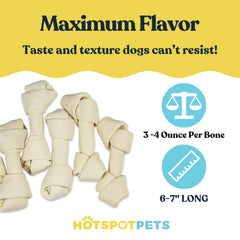 Hotspot Pets USDA rawhide beef chews from USA/Mexico provide natural treat options.