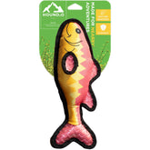 HOUND2O Bass Plush Dog Toy with squeaker for interactive play.