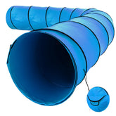 Houseables dog tunnel 18-inch with open ends for varied agility play and training.