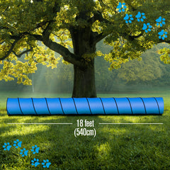 Houseables dog tunnel durable 600D Oxford Dacron cover for long play sessions.