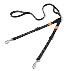 HOWGO Double Dog Leash with 360° swivel for smooth, tangle-free walks.