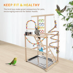 HPAWHOMEPART Bird Playground feeding cups enable easy mealtimes