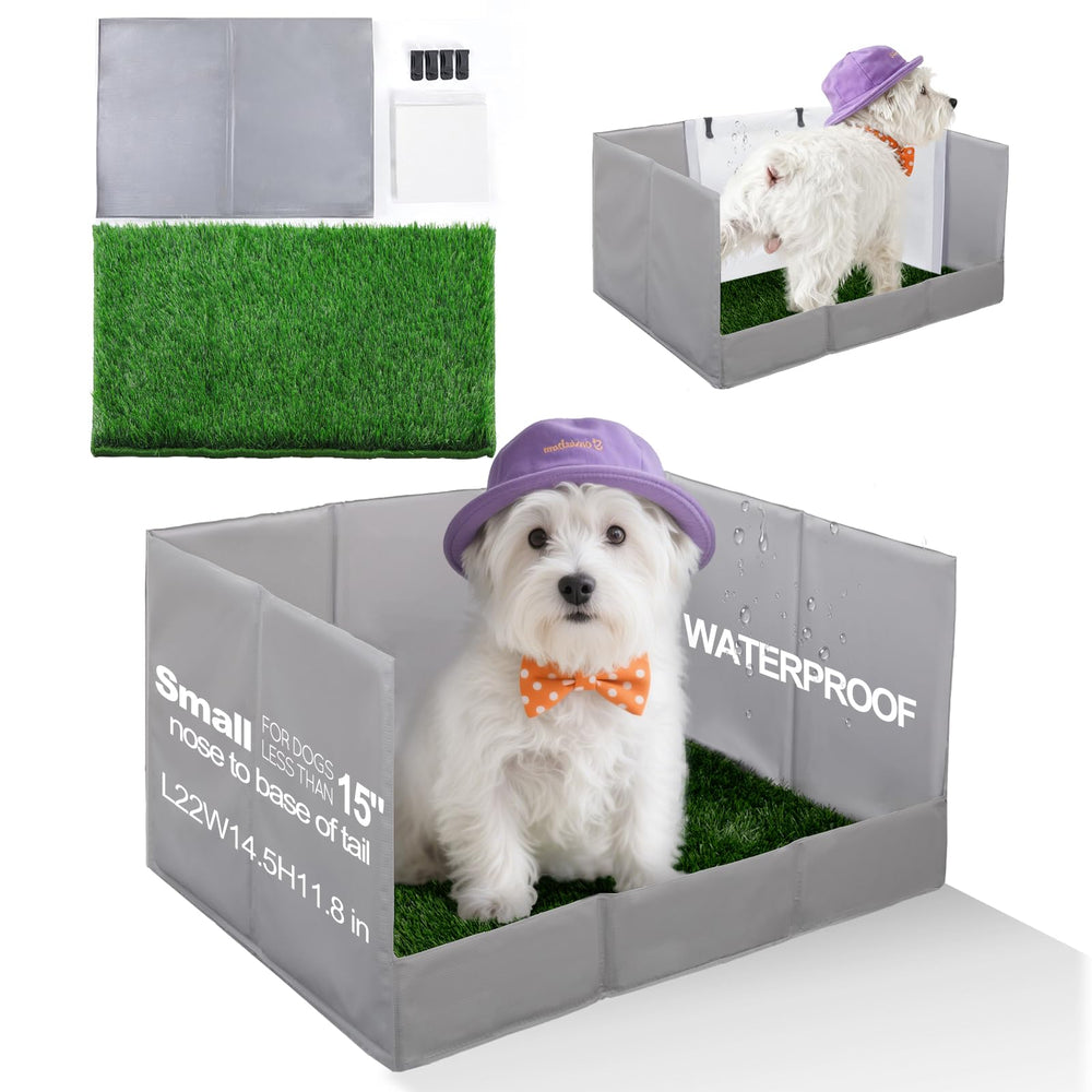 HQ4US 4LEGS dog grass pad with foldable tray for easy indoor potty use.