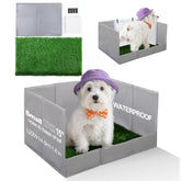 HQ4US 4LEGS dog grass pad with foldable tray for easy indoor potty use.