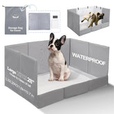 HQ4US 4LEGS foldable dog litter box ready for indoor use and quick setup