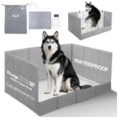 HQ4US 4LEGS foldable dog potty tray for quick indoor setup and easy storage.
