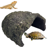 HSIFMATE extra large reptile hide rock cave, spacious retreat for bearded dragons and lizards.