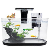 HSIFMATE two-point-two gallon front view showcases compact desktop tank for stress relief
