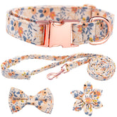 HSIGIO floral collar for dogs enhances outdoor style and visibility.