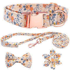 HSIGIO floral collar for dogs enhances outdoor style and visibility.