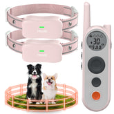 Htcuto wireless dog fence setup shows cable-free installation in minutes.