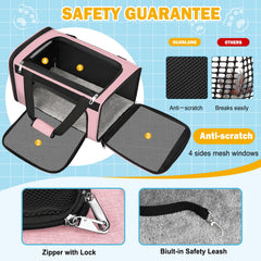 HUANLANG foldable cat bag with padded shoulder strap for easy transport