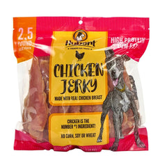 Hubert Premium Chicken Jerky dog treats in a 2.5 lb value pack for rewarding training
