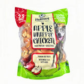 Hubert Premium Dog Treats chicken-wrapped-apple-bites packaging highlights a low-fat reward
