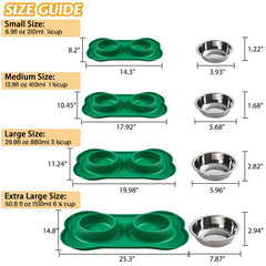 Hubulk rust-resistant stainless steel bowls stand up to daily use.