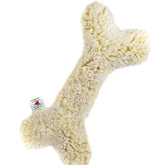 HuggleHounds Plush Bone Toy full view shows a cozy, durable fetch and cuddle option.