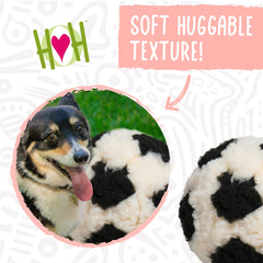 Soft lambswool fleece texture on HuggleHounds toy