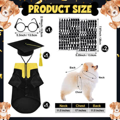 Huhumy dog graduation hat with yellow tassel for cute ceremonies.