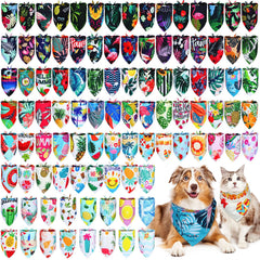 Huhumy Hawaiian dog bandana pack adds festive flair to medium and large dogs.