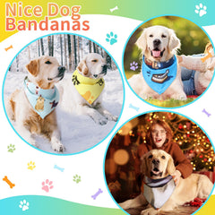 Huhumy paw dog bandanas yellow-green tones brighten park outings