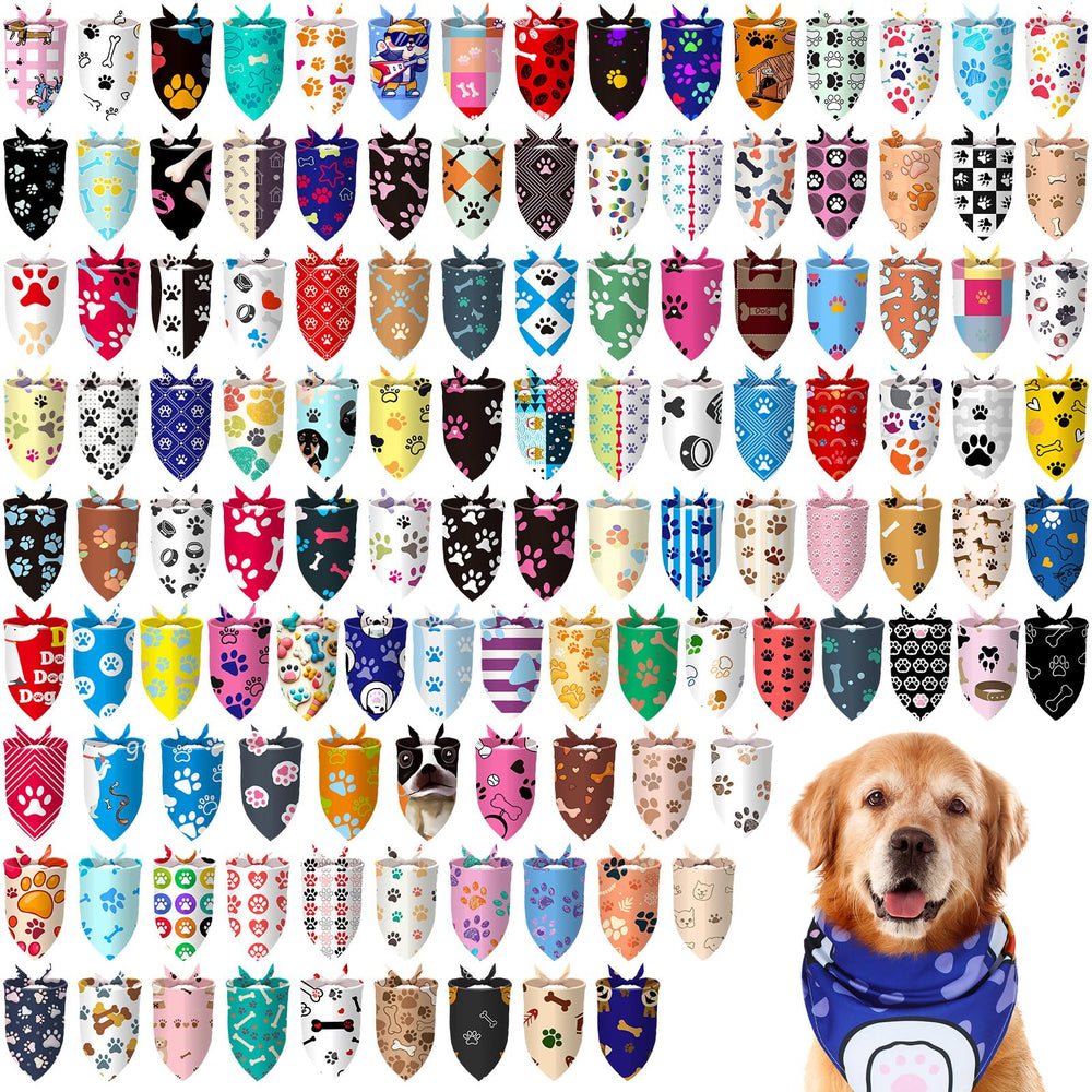 Huhumy paw dog bandanas blue triangle for stylish daily wear