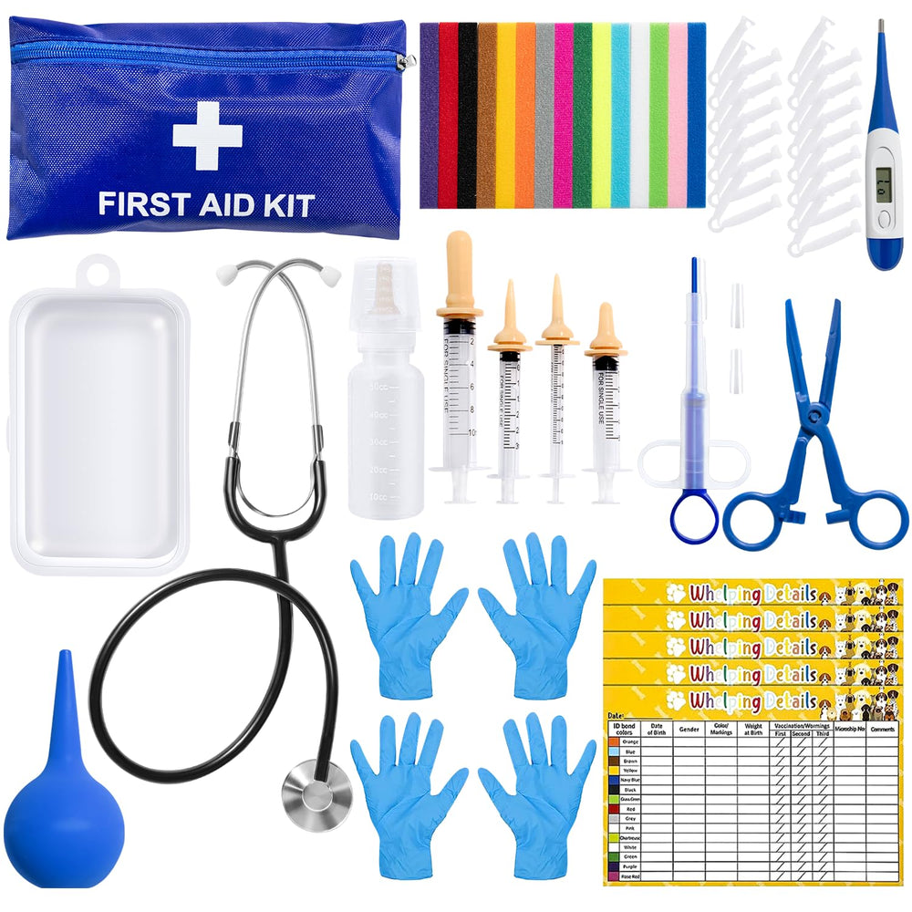 Huimpet 52pcs puppy whelping kit overview for safe, organized newborn care